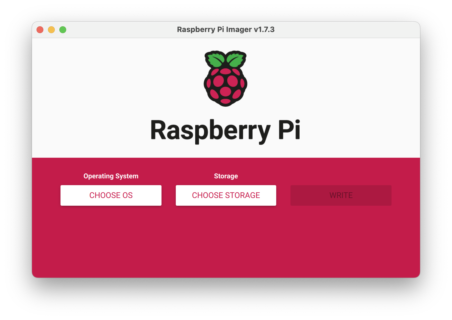 Raspberry Pi Imager ui